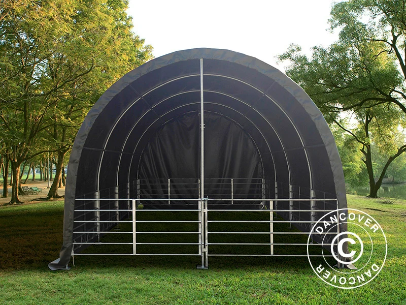 Weidezelt 4x8x3,15m, PVC, Grün - Image 3