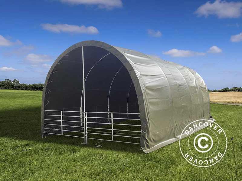 Weidezelt 4x8x3,15m, PVC, Grün - Image 4