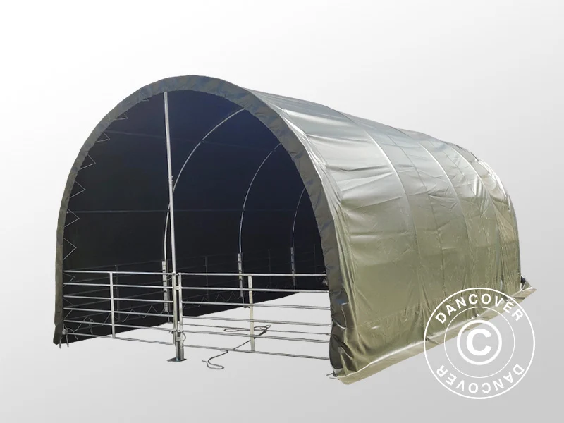 Weidezelt 4x8x3,15m, PVC, Grün - Image 5