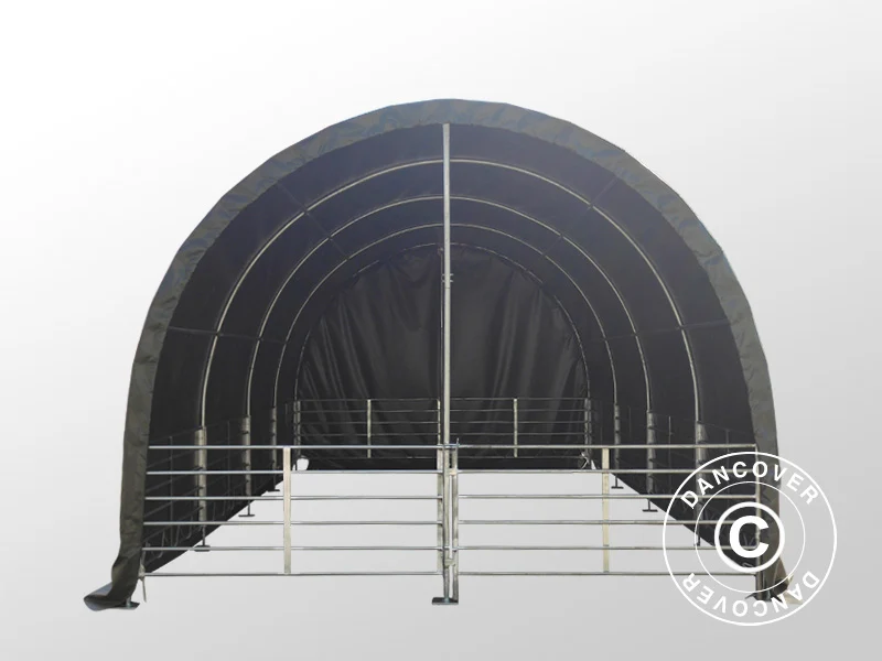 Weidezelt 4x8x3,15m, PVC, Grün - Image 6