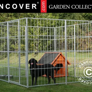 Außengehege für Hunde, 2,4x1,2x1,8m, Stahl, 2,88m²