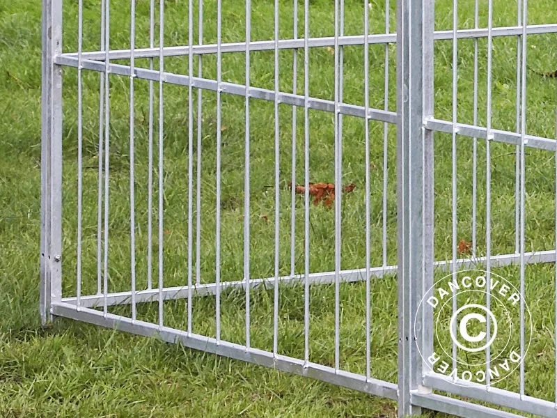 Außengehege für Hunde, 2,4x2,4x1,8m, Stahl, 5,76m² - Image 5