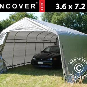 Zeltgarage PRO 3,6x7,2x2,68m PE, Grau