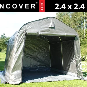 Lagerzelt PRO 2,4x2,4x2m PE, mit Bodenplane, Grau