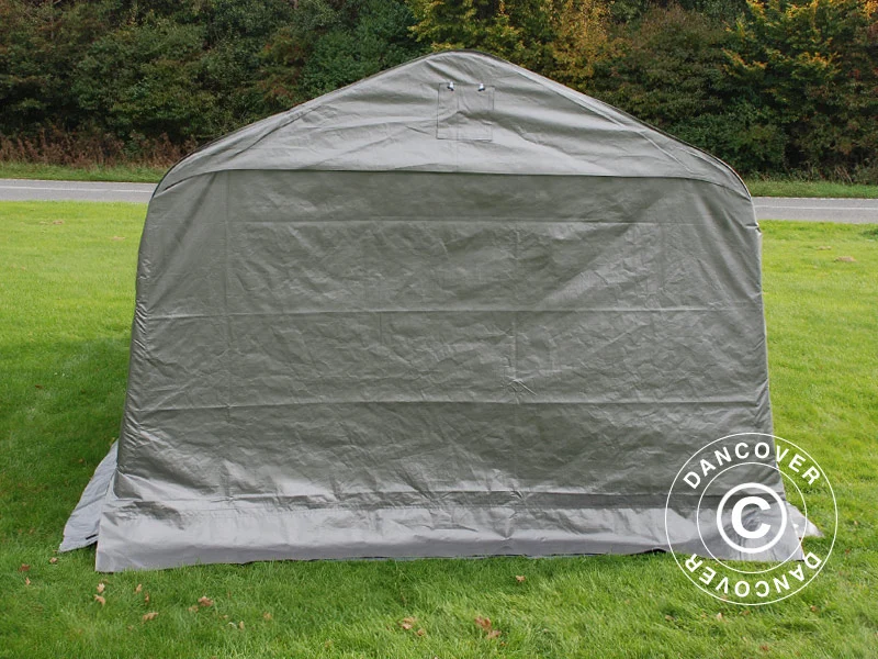 Zeltgarage PRO 3,6x6x2,7m PE mit Bodenplane, grau - Image 6