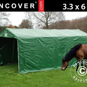 Weidezelt 3,3x6x2,4m, PVC, Grün