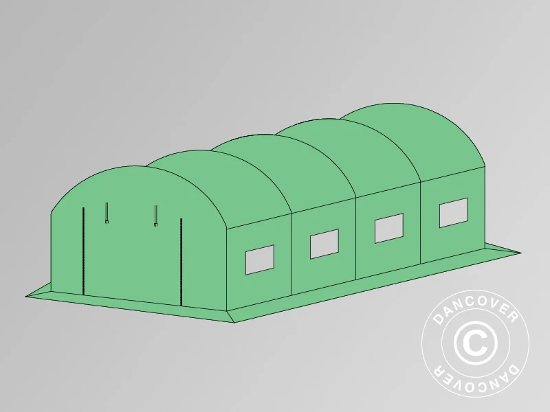 Plane für Foliengewächshaus, 3x6x2m, 140 g/m2 PE, grün - Image 2