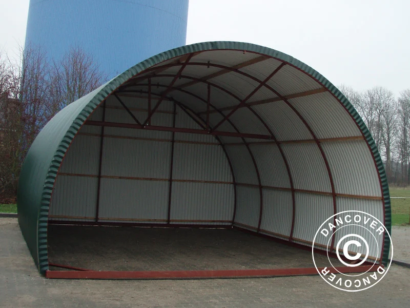 Bogenförmiges Weidezelt/Rundbogenhalle, 5x6x3,23m, Dunkelgrün - Image 5