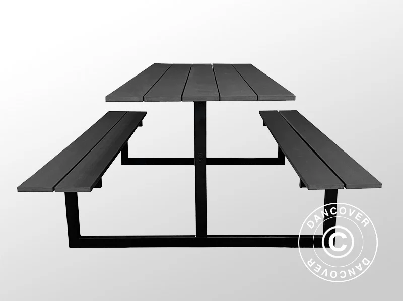 Picknicktisch, nonwood, 1,75x1,5m, Schwarz/Anthrazit - Image 4