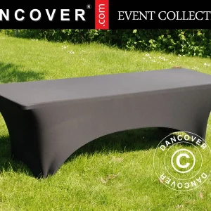 Stretch Tischüberzug 244x75x74cm, Schwarz